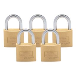 Burg-Wachter  Keyed Alike    Padlocks Brass 60mm 5 Pack