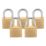 Burg-Wachter  Keyed Alike    Padlocks Brass 60mm 5 Pack