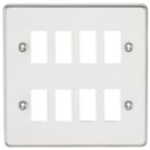 Knightsbridge  8-Module Grid Faceplate Polished Chrome