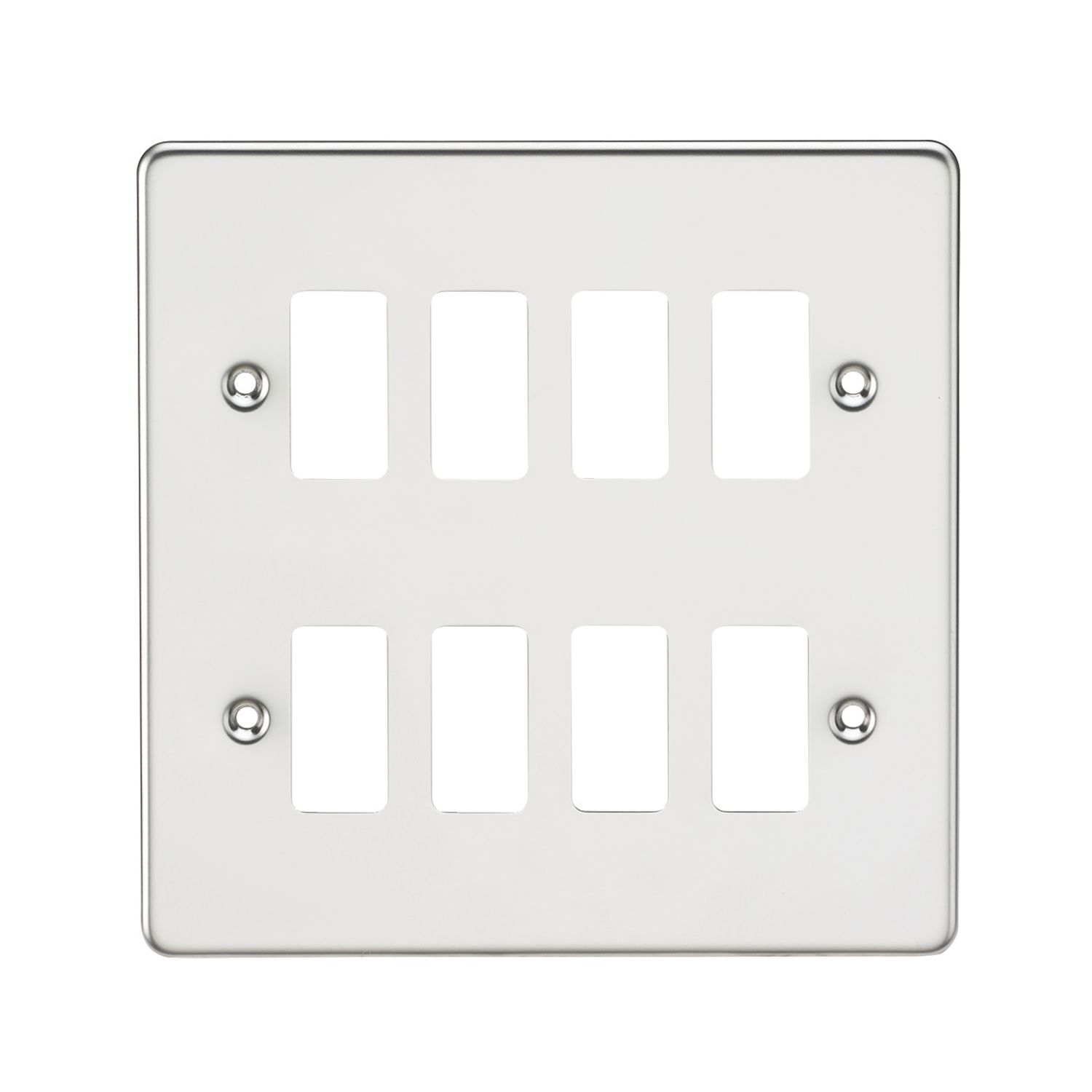 Knightsbridge 8-Module Grid Faceplate Polished Chrome (681CR)
