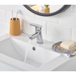 Bristan Orta Chrome-Plated 130mm Standard Lever Mono Basin Mixer Tap  With Clicker Waste