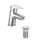 Bristan Orta Chrome-Plated 130mm Standard Lever Mono Basin Mixer Tap  With Clicker Waste