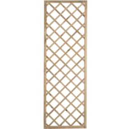 Forest Hidcote Softwood Rectangular Garden Trellis 2' x 6' 6 Pack