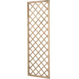 Forest Hidcote Softwood Rectangular Garden Trellis 2' x 6' 6 Pack