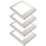 Sensio Horizon Pro Rectangular LED Under Cabinet Lights Steel 14.4W 250lm 4 Pack
