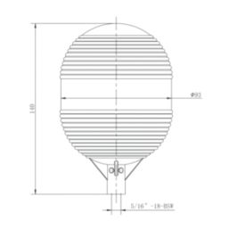 Flomasta Cylindrical Ball Float 90mm