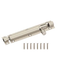 Smith & Locke Straight Barrel Door Bolt Satin Nickel 150mm