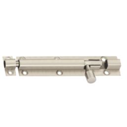 Smith & Locke Straight Barrel Door Bolt Satin Nickel 150mm