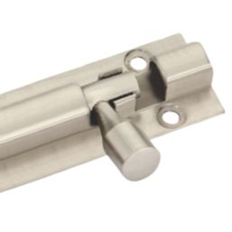 Smith & Locke Straight Barrel Door Bolt Satin Nickel 150mm