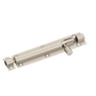 Smith & Locke Straight Barrel Door Bolt Satin Nickel 150mm