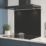 Splashback  Black Self-Adhesive Glass Kitchen Splashback 900mm x 750mm x 6mm