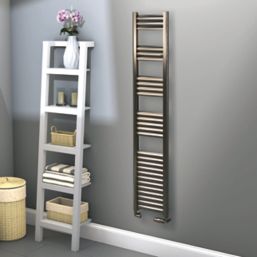 Towelrads 1600mm x 300mm 1572BTU Grey / Silver Flat Designer Towel Radiator