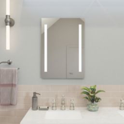 Croydex Horton  Battery-Powered Rectangular Illuminated Mirror With 413lm LED Light 500mm x 700mm