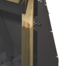 Be Modern Design Brass Slide Control Inset Gas Manual Fire 510mm x 123mm x 605mm