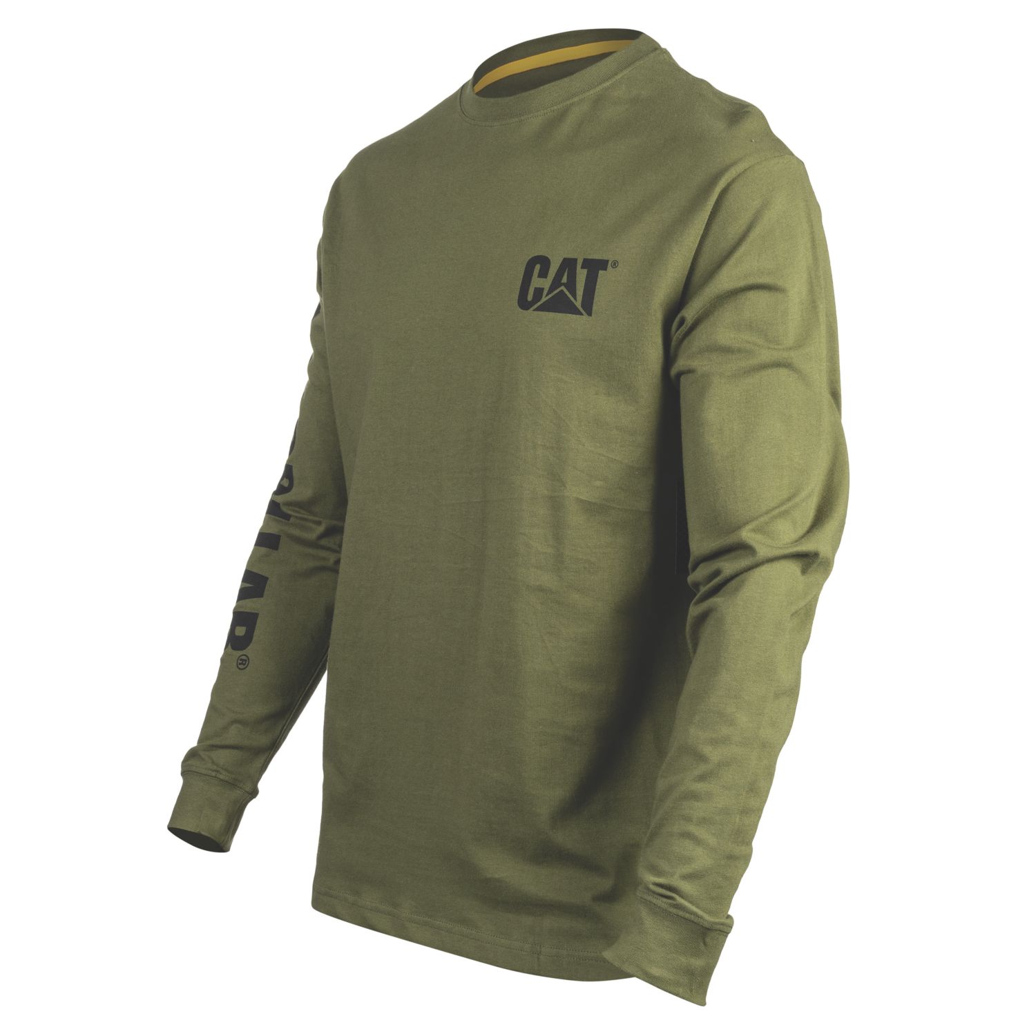 CAT Trademark Banner Long Sleeve T-Shirt Chive Medium 38-40" Chest (681VG)