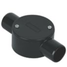 Deta TTE 2 Way 25mm Through Box Black