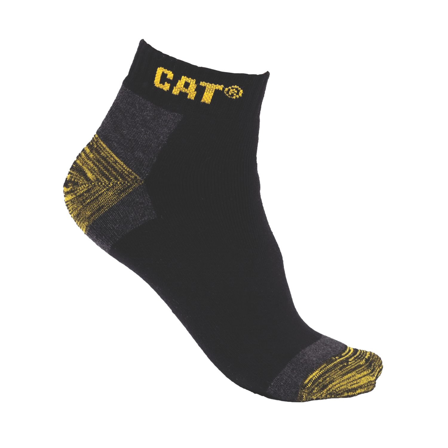CAT Sneakers Work Socks Black 12-14 3 Pairs (681XC)