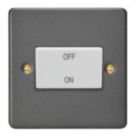 Varilight  10A 1-Gang 3-Pole Fan Isolator Switch Graphite Grey