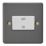 Varilight  10A 1-Gang 3-Pole Fan Isolator Switch Graphite Grey