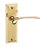 Urfic Como Fire Rated Latch Lever on Backplate Handles Pair Polished / Satin Brass