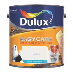 Dulux EasyCare Washable & Tough 2.5Ltr Pure Brilliant White Matt Emulsion  Paint