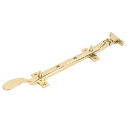 Smith & Locke Victorian Casement Stay Polished Brass 250mm