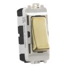 Knightsbridge  20AX Grid Intermediate Switch Brushed Brass
