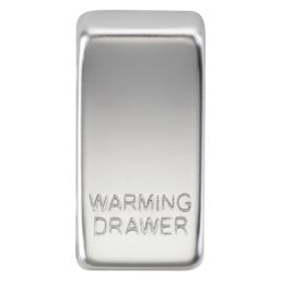 Knightsbridge 'WARMING DRAWER' Switch Cover Polished Chrome