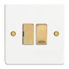 Varilight  13A Switched Fused Spur  Chalk White with Colour-Matched Inserts