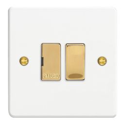 Varilight  13A Switched Fused Spur  Chalk White with Colour-Matched Inserts