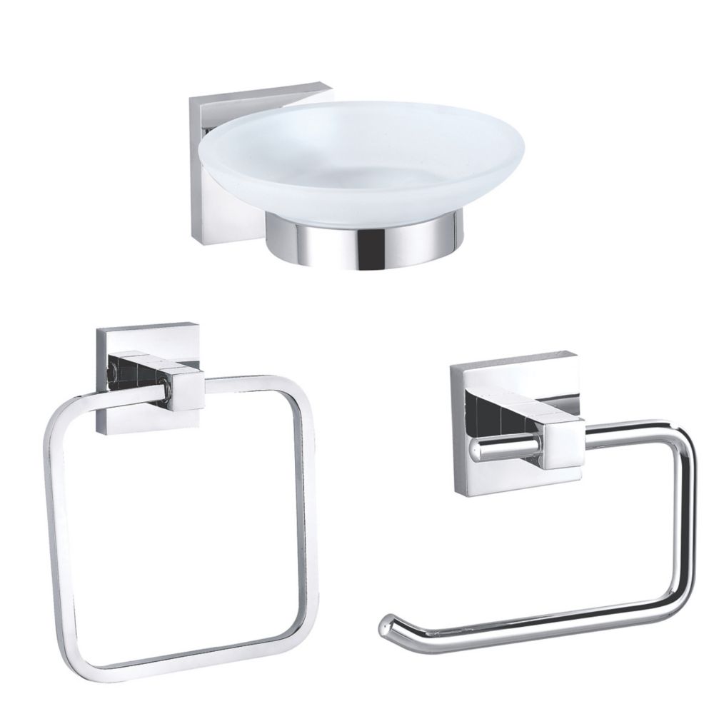 Aqualux Epsom Cloakroom 3 Piece Set - Screwfix