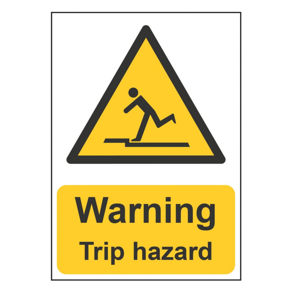 "Warning Trip Hazard" Sign 210mm x 148mm