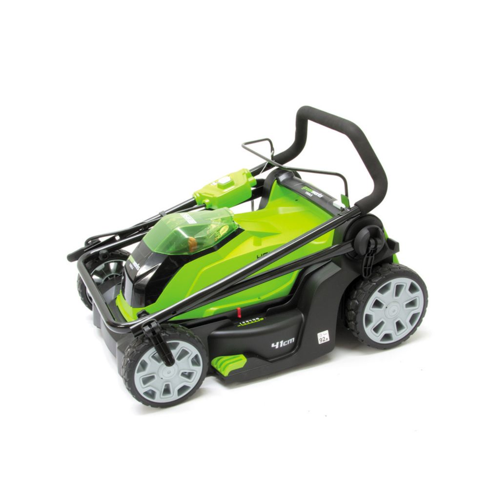 Greenworks 40V 2 x 2.0Ah Li Ion Cordless 41cm Lawn Mower Screwfix