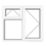 Crystal  Right-Hand & Top Opening Clear Triple-Glazed Casement White uPVC Window 1190mm x 1115mm