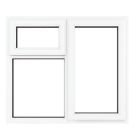 Crystal  Right-Hand & Top Opening Clear Triple-Glazed Casement White uPVC Window 1190mm x 1115mm