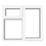 Crystal  Right-Hand & Top Opening Clear Triple-Glazed Casement White uPVC Window 1190mm x 1115mm