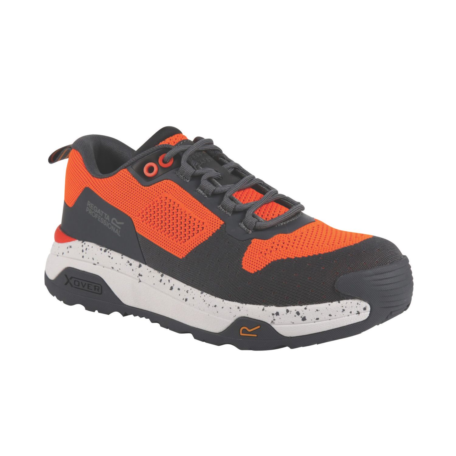 Regatta Crossfort S1 Trainer Size 10 Flame Orange/Gun Metal Waterproof Safety Boots (682JW)