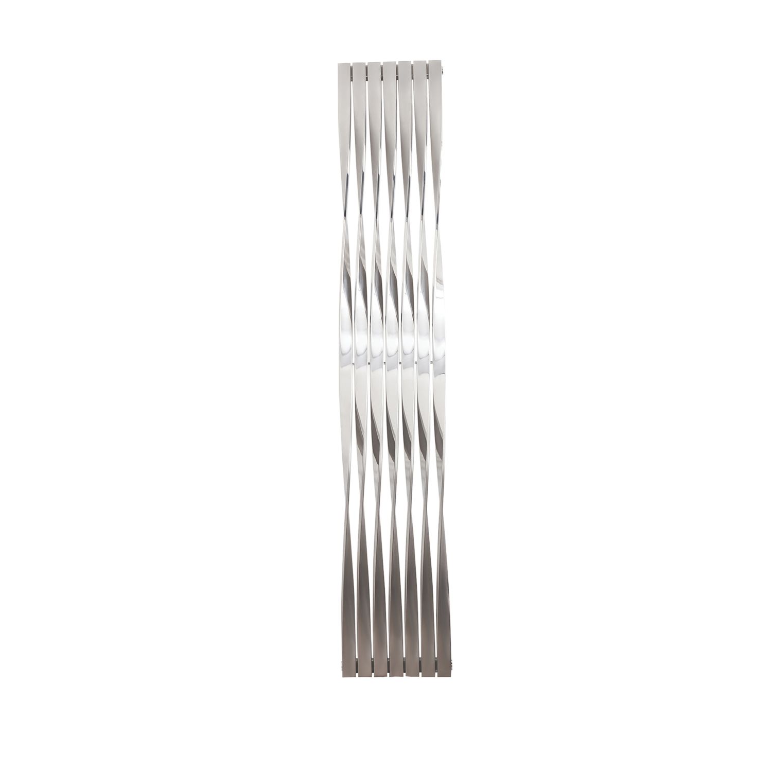 Time Twister 1800mm x 310mm 3337BTU Matt Chrome Vertical Designer Radiator (682KL)