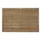 Forest Europa Single-Slatted  Fence Panels Natural Timber 6' x 4' Pack of 4