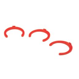 FloPlast FloFit+ Plastic Collet Clips Red 28mm 10 Pack