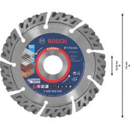 Bosch Expert Masonry Diamond Cutting Disc 115mm x 22.23mm