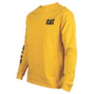 CAT Trademark Banner Long Sleeve T-Shirt Yellow 3X Large 54-56" Chest