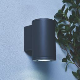 Zink Mizar Outdoor LED Wall Light Fitting Anthracite 10W 740lm