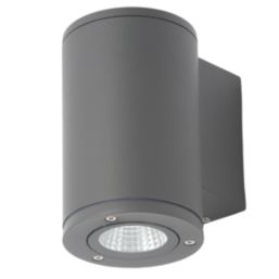 Zink Mizar Outdoor LED Wall Light Fitting Anthracite 10W 740lm