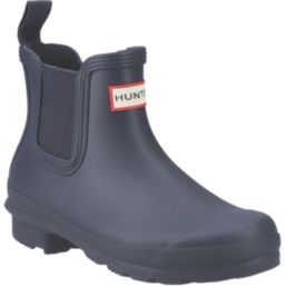 Hunter Original Chelsea Size 7 Womens Navy Waterproof Non Safety Dealer Boots