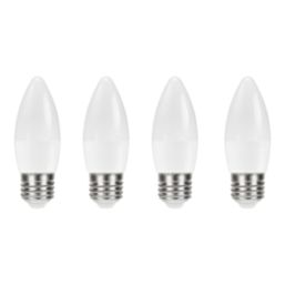 Essentials  E27 Candle LED Light Bulb  470lm 4.2W 4 Pack