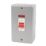 MK Metalclad Plus 45A 2-Gang DP Metal Clad Control Switch with Neon with White Inserts