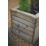 Forest  Rectangular Double Linear Planter Natural Wood 800mm x 400mm x 440mm