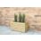 Forest  Rectangular Double Linear Planter Natural Wood 800mm x 400mm x 440mm