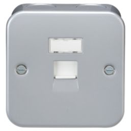 Knightsbridge  Metal Clad CAT6a RJ45 Socket White with White Inserts